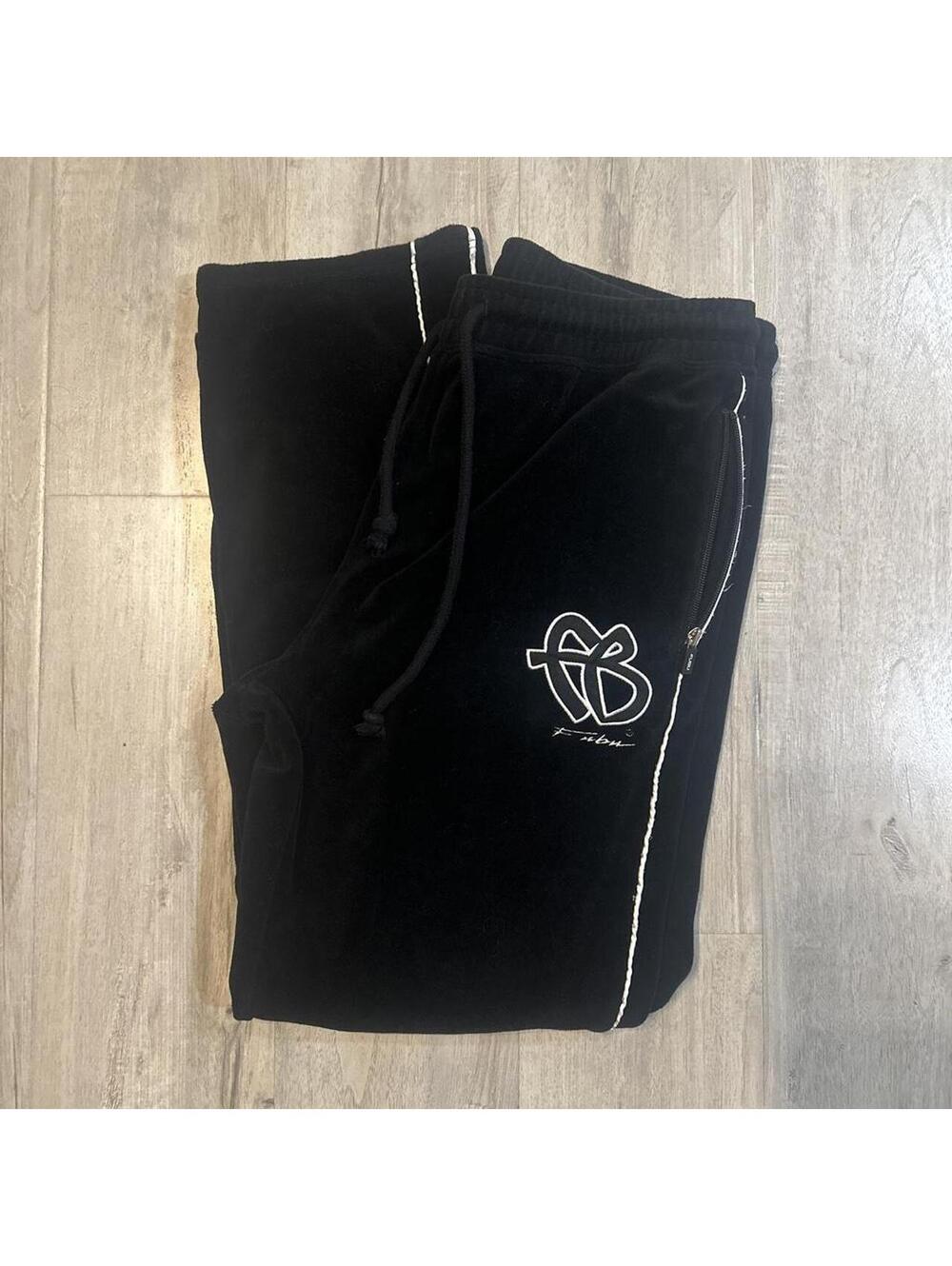 FUBU Men's Black Joggers-tracksuit